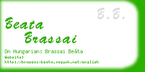 beata brassai business card